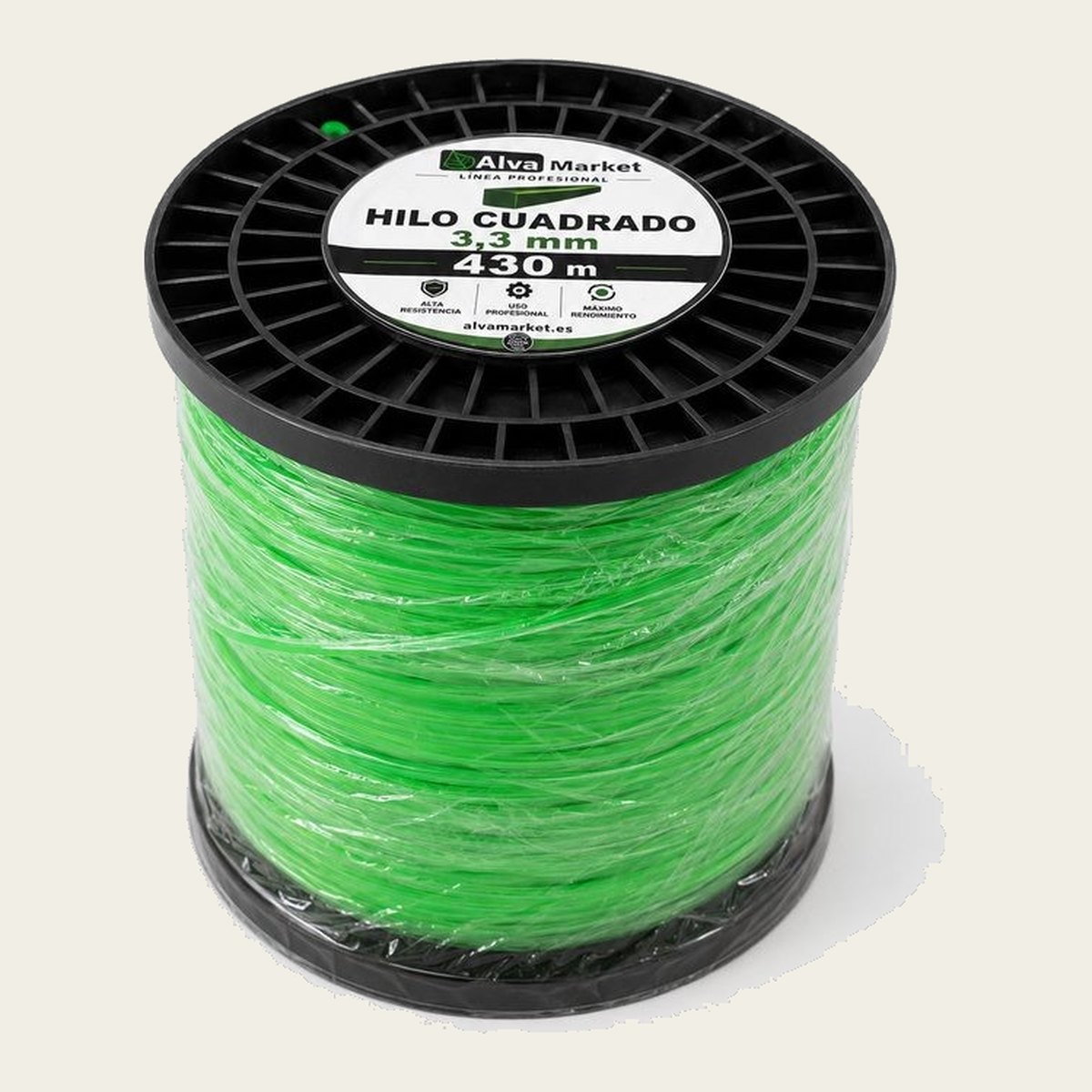 Hilo desbrozadora cuadrado 3,3 mm bobina 430 m TRENZOR